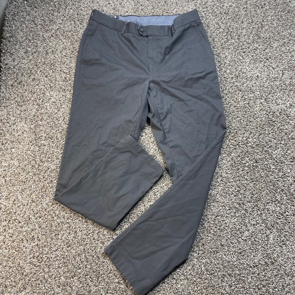 Charles Tyrwhitt Dark Charcoal Gray Chinos - Picture 2 of 8